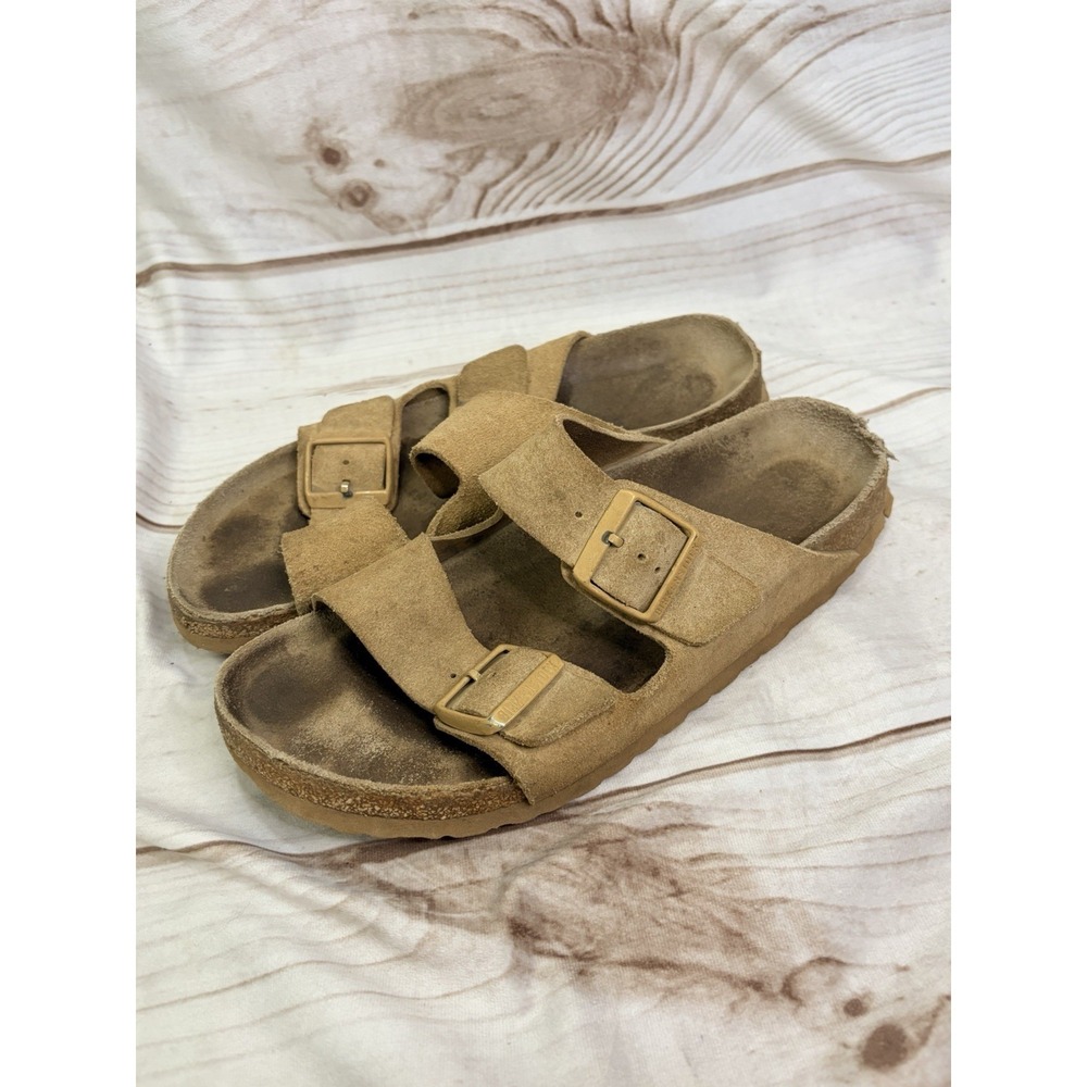 Birkenstock Arizona Taupe Suede Leather Sandals EU 40 Women's 9 9.5‎ Germany